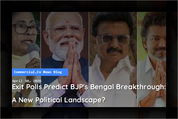 Exit Polls Predict BJP's Bengal Breakthrough: A New Political Landscape?