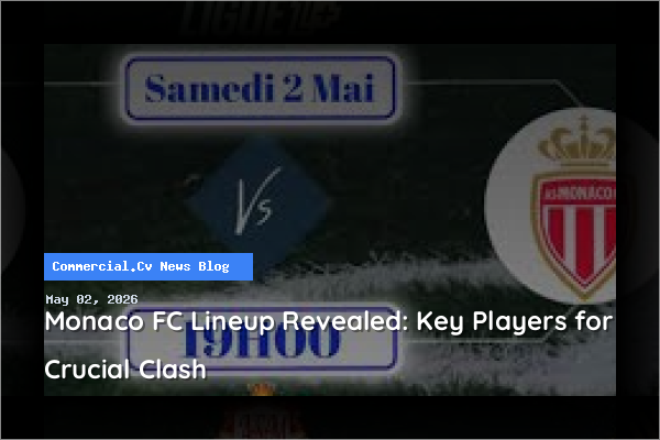 Monaco FC Lineup Revealed: Key Players for Crucial Clash
