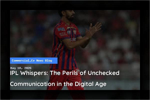 IPL Whispers: The Perils of Unchecked Communication in the Digital Age